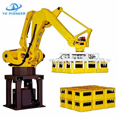 İyi bir fiyat. Düzenlenebilir Hız Otomatik Katman Palletizing Robot PLC Kontrol Robot Palletizer Makine çevrimiçi