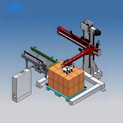 İyi bir fiyat. 1800mm Yükseklik Otomatik Palletizing Sistemleri 400-600 Döngüler/H Palletizer Makinesi çevrimiçi