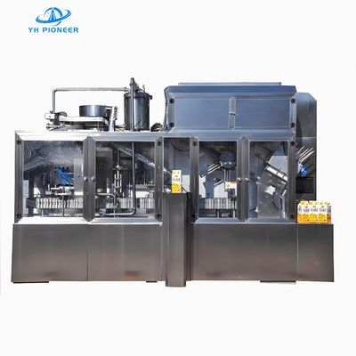 İyi bir fiyat. 304 316 malzeme ile paslanmaz çelik çatı karton doldurma makinesi hijyenik meyve suyu ambalajı ve kompakt 3300mm uzunluklu uzay optimize tasarımı çevrimiçi